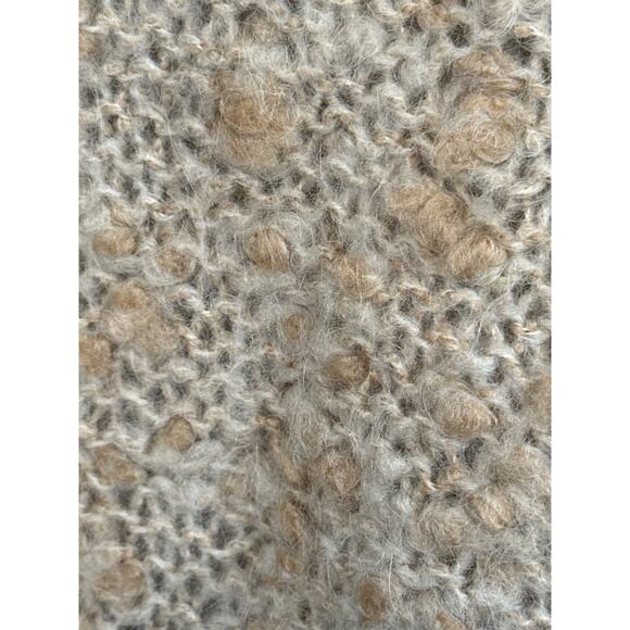 VTG Hand Knit J H Collections Sweater M Tan 1/2 Sleeves Wool Blend Classy Clean - Picture 5 of 14